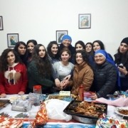 Kerstviering met de studentes