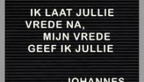 Mijn vrede geef ik u, mijn vrede laat ik u