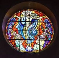 Glas-in-lood Maria-ten hemel-opneming