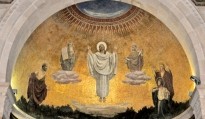 Jezus met Mozes en Elia op de berg Tabor
