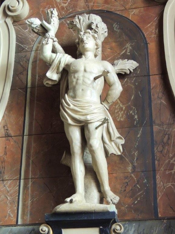 Beeld H. Sebastiaan in Willibrorduskerk Diessen